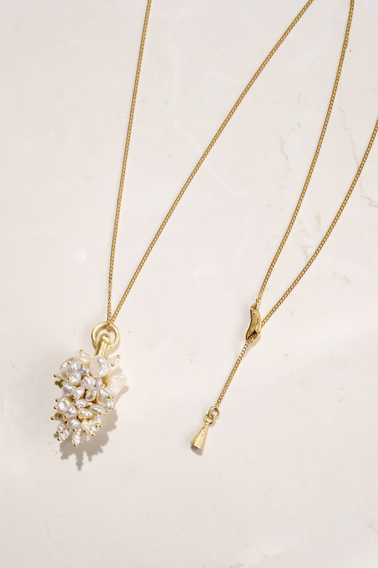 Axis Akoya Keshi Pearl Fringe Necklace