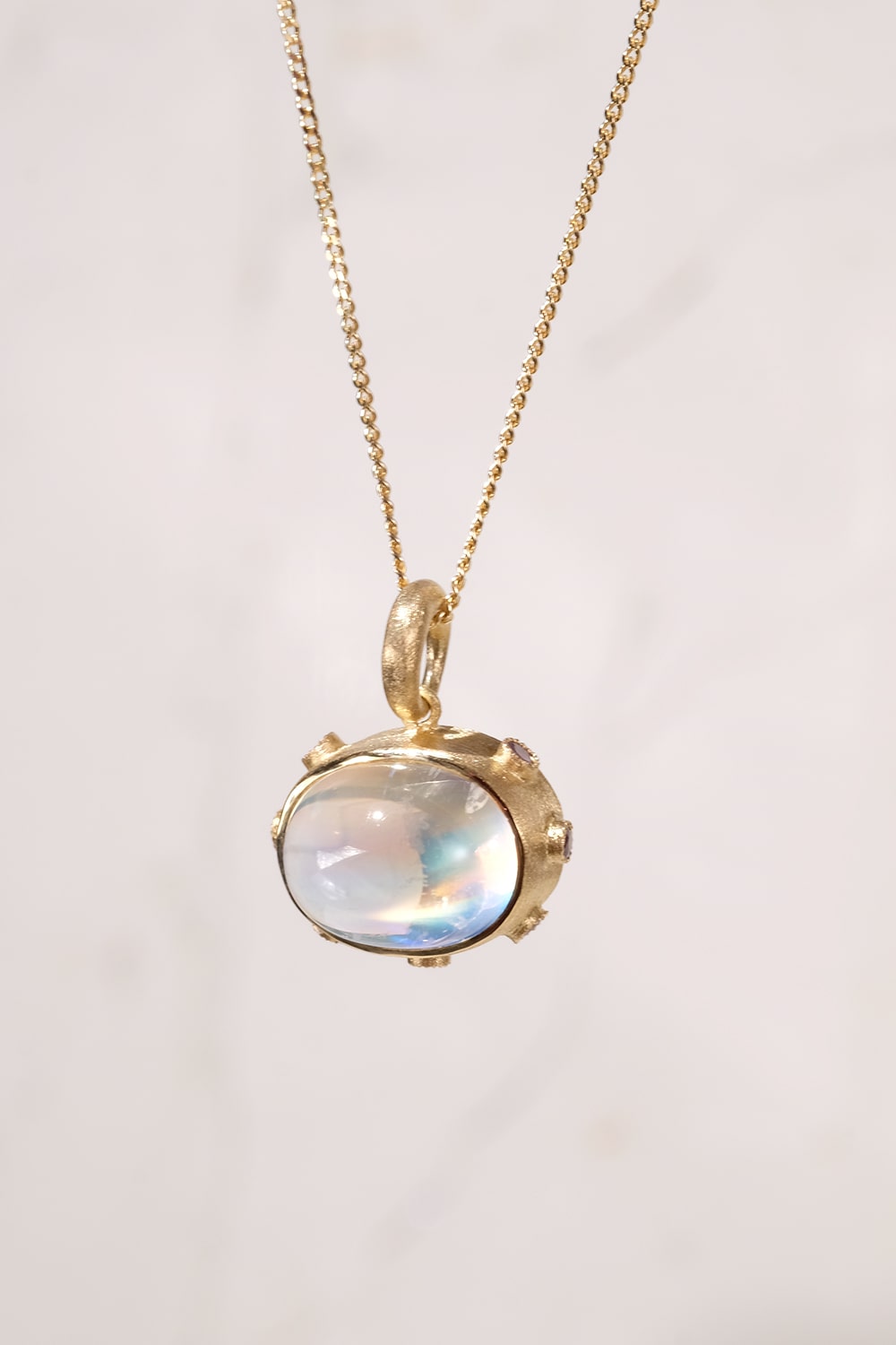 ②ISLAMICPENDANT RAINBOW MOONSTONE ネックレス Islamic Pendant : L (Rainbow Moonstone)｜イスラミック・ペンダント