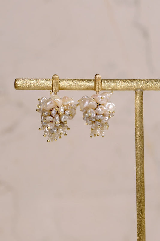 Axis Akoya Keshi Pearl Fringe Earrings