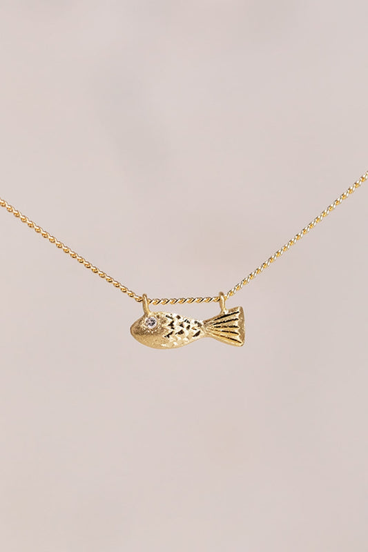Diamond Fish Necklace