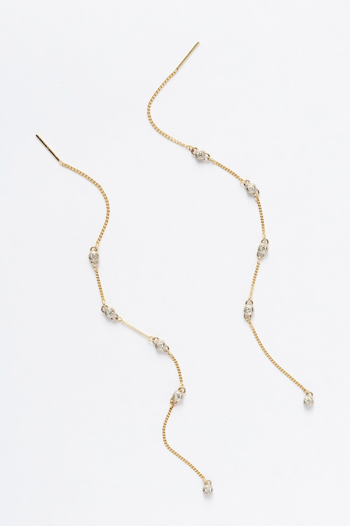 Star Station Diamond Earrings (Long)