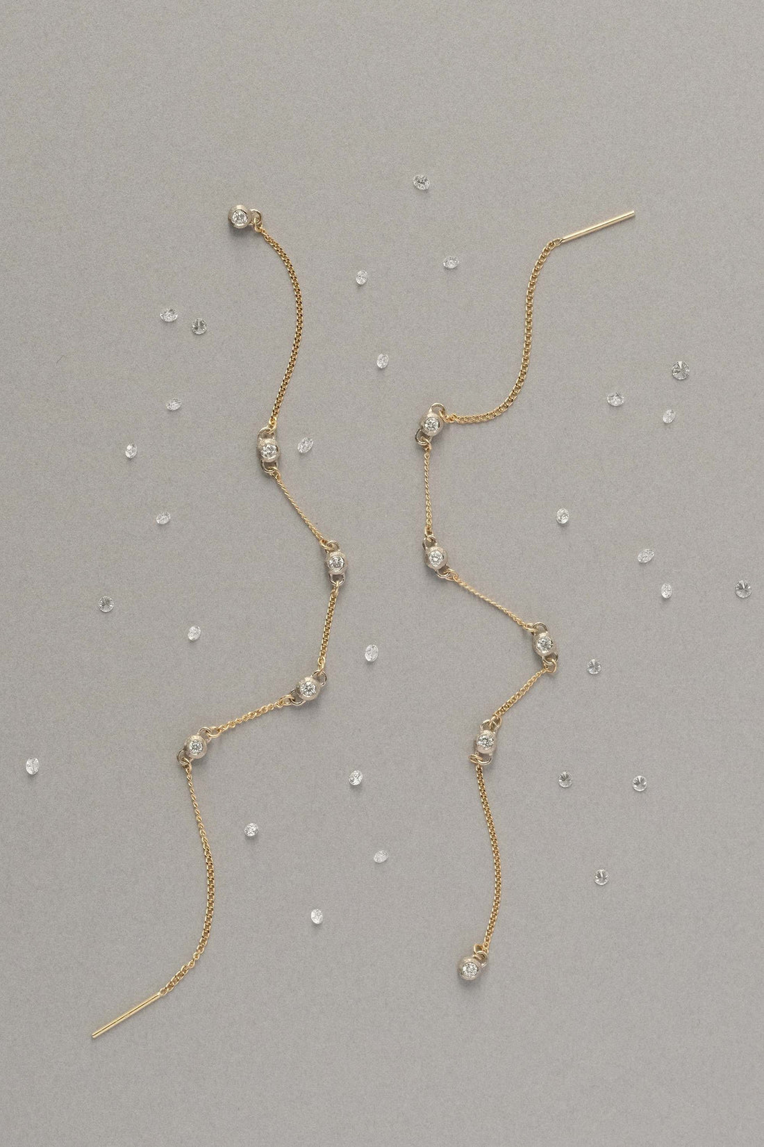 Star Station Diamond Earrings (Long)