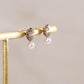 Grape Diamond & Akoya Pearl White Gold Earrings