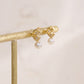 Grape Diamond & Akoya Pearl Yellow Gold Earrings