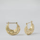 Arabesque Diamond Yellow Gold Earrings