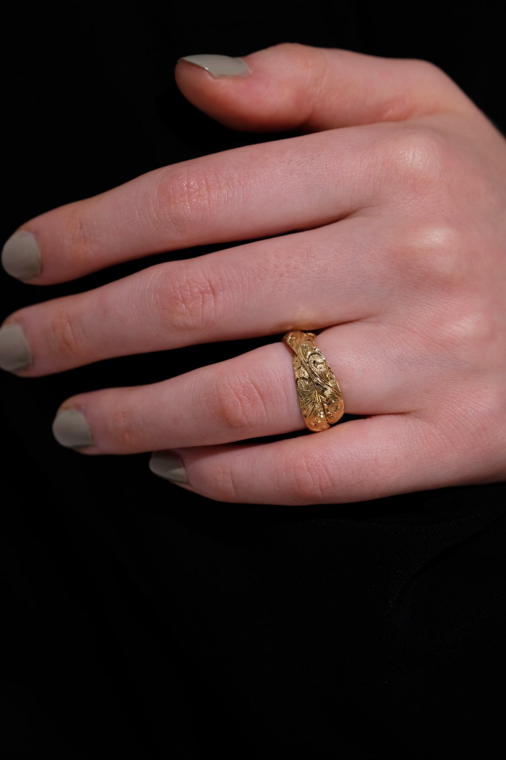 Arabesque Yellow Gold Twin Ring