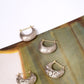 Arc White Gold Earrings