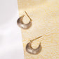 Arc White Gold Earrings