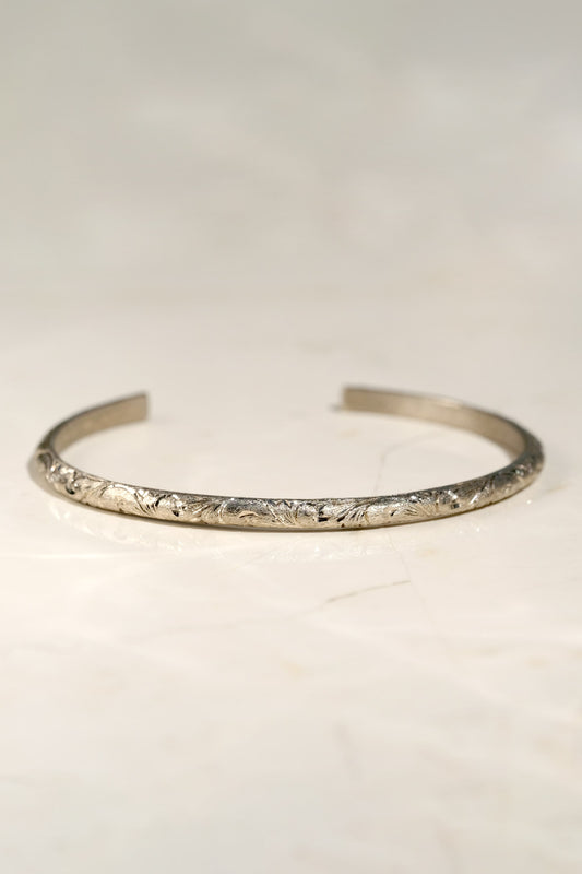 Arabesque White Gold Bangle