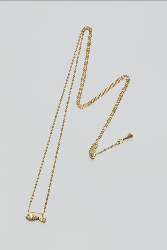 Diamond Fish Necklace