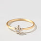 Diamond Flower Pinkie Ring