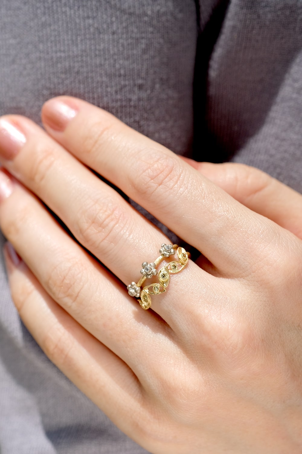 Diamond Flower Ring
