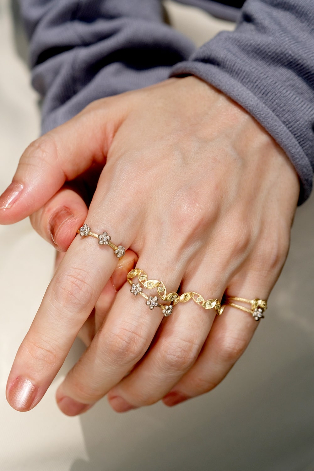 Diamond Leaf Ring