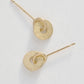 Full Moon Yellow Gold Earrings