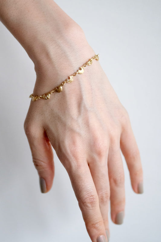Grape Yellow Gold Diamond Bracelet