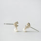 Grape Diamond & Akoya Pearl White Gold Earrings