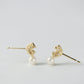 Grape Diamond & Akoya Pearl Yellow Gold Earrings
