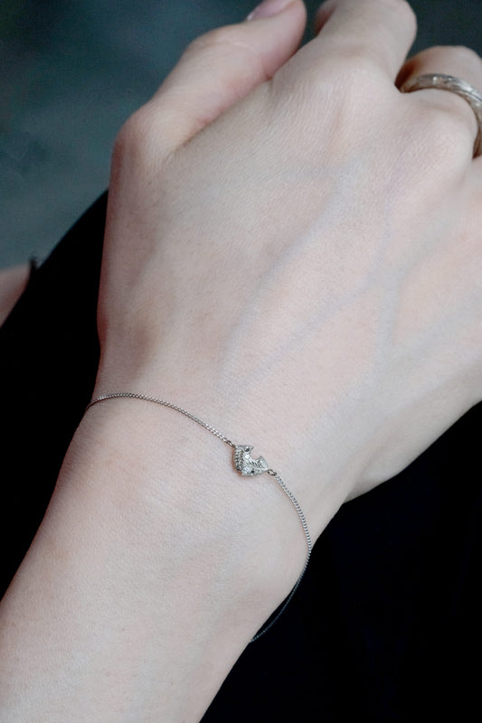 Grape White Gold Diamond Chain Bracelet