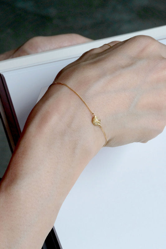 Grape Yellow Gold Diamond Chain Bracelet