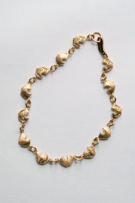 Grape Yellow Gold Diamond Bracelet