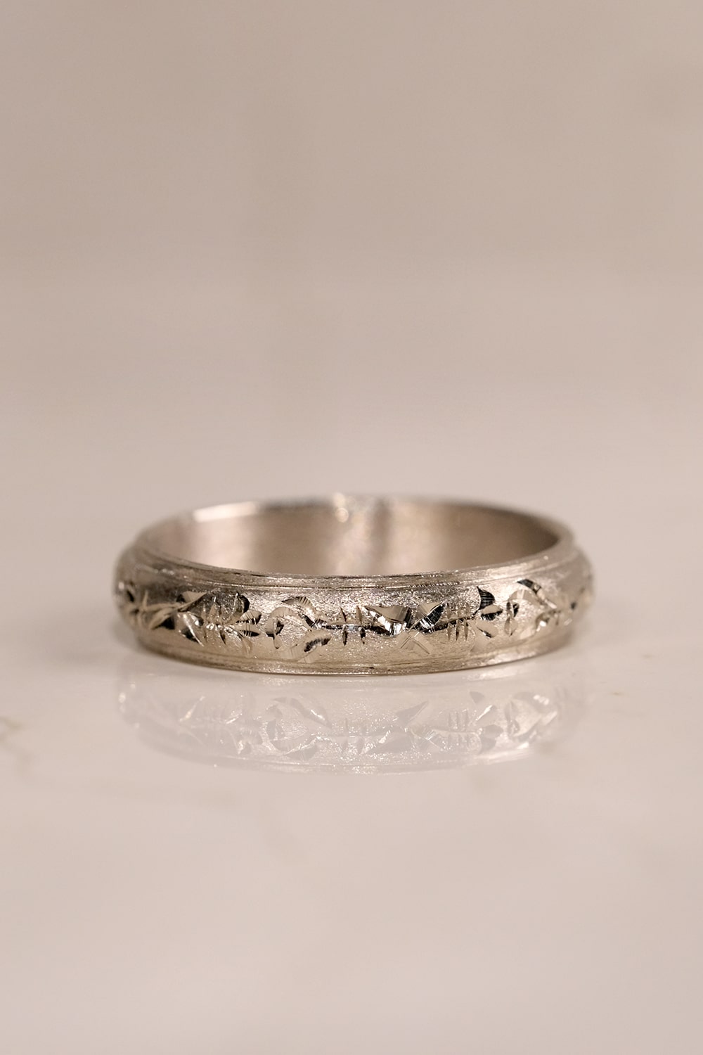 Band Engraved Wedding Ring