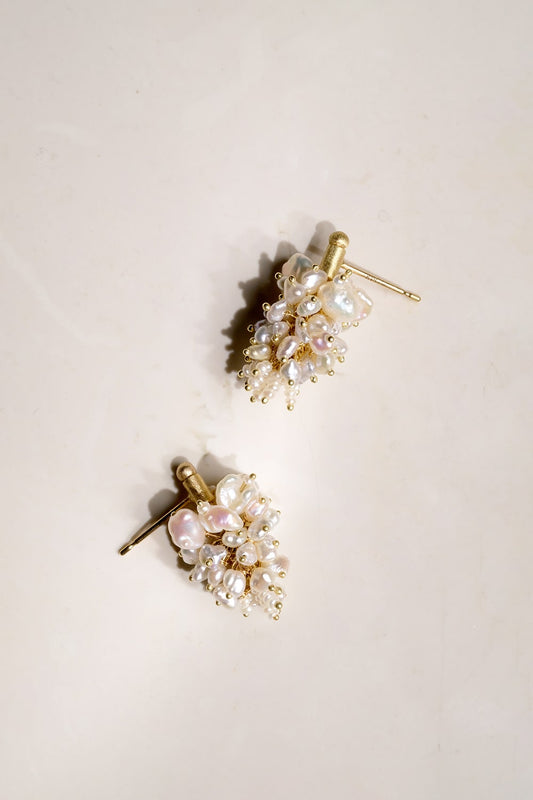 Axis Akoya Keshi Pearl Fringe Earrings