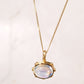 Rainbow Moonstone & Bekily Blue Garnet Necklace