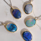 Opal Oval Necklace -Blue-