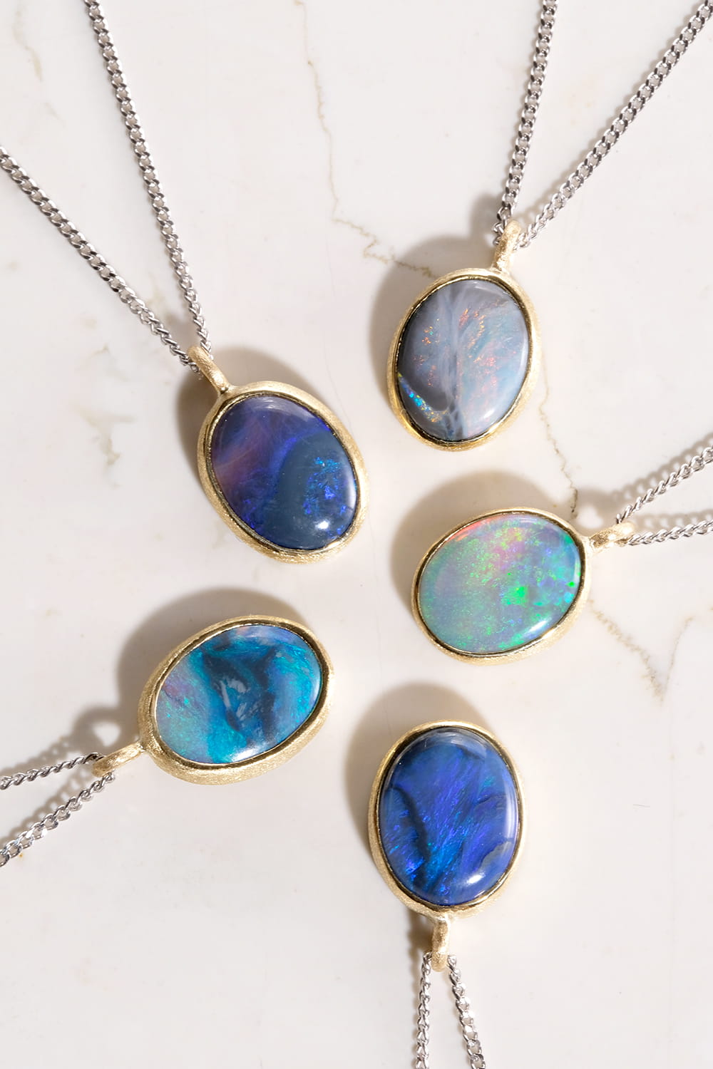 Opal Oval Necklace -Crystal-