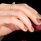 "çiçek" Garnet petal ring