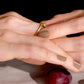 "çiçek" Garnet petal ring