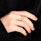 "çiçek" Garnet petal ring