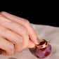 "çiçek" Garnet petal ring