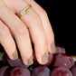 "çiçek" Garnet petal ring