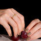 "çiçek" Garnet petal ring