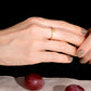"çiçek" Garnet petal ring