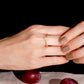 "çiçek" Garnet petal ring