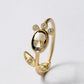 Brown Diamond Flower Ring