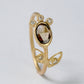 Brown Diamond Flower Ring