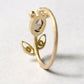 Brown Diamond Flower Ring