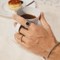 Sign Arabesque Bicolor Sapphire Ring