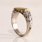 Arabesque White Gold Signet Ring