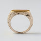 Arabesque White Gold Signet Ring