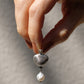 Silver Shell Pearl Earrings (Sand)