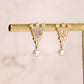 Halo Taper Diamond Earrings