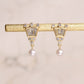 Halo Taper Diamond Earrings