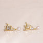Halo Taper Diamond Earrings