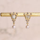 Halo Taper Diamond Earrings