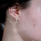 Halo Taper Diamond Earrings