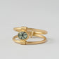 Orbit Trapiche Emerald Double Ring